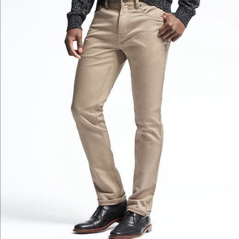Banana Republic Slim Traveler Khaki Pants